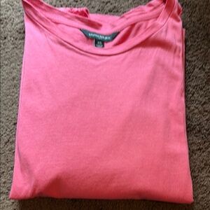 Banana Republic Coral Lace Sleeve Top